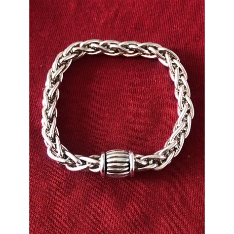 bracelet hermes bleu|bracelet argent grosse maille Hermes.